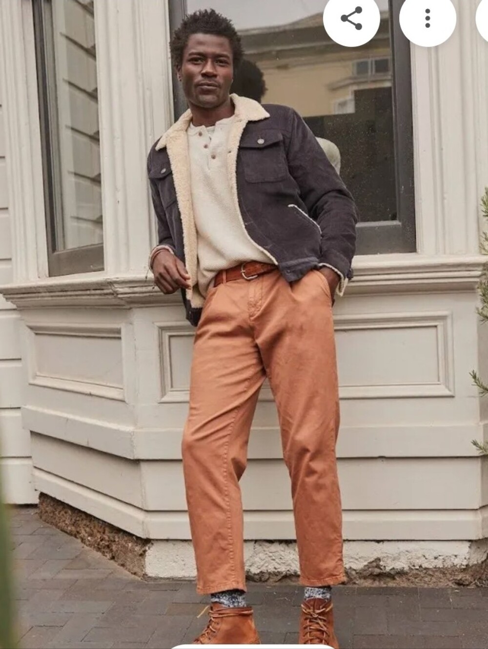 Marine Layer Men's Rust Orange Chinos